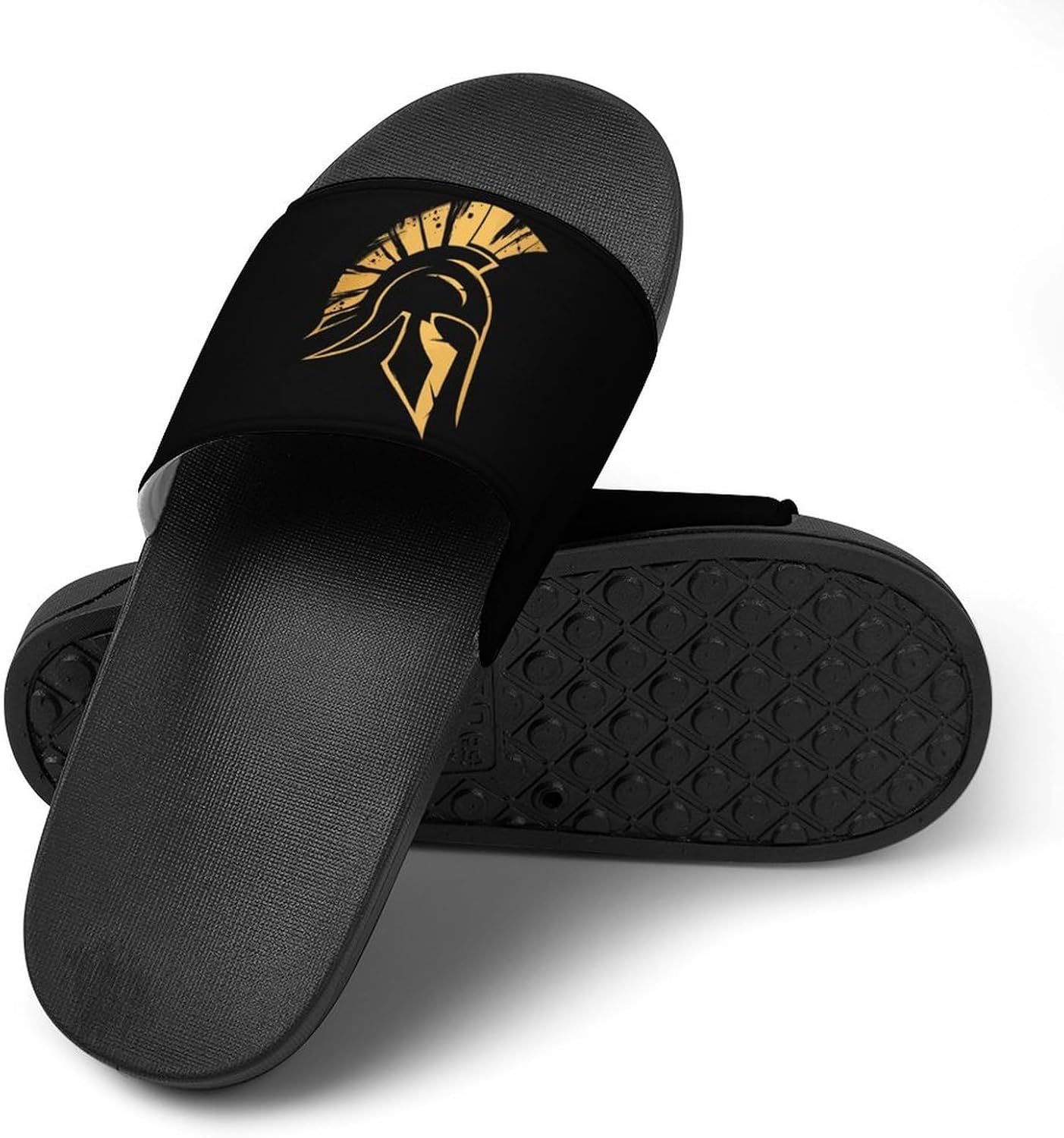 Greek Spartan Helmet Women's House Sandals Non Slide Bathroom Beach Slippers for Men