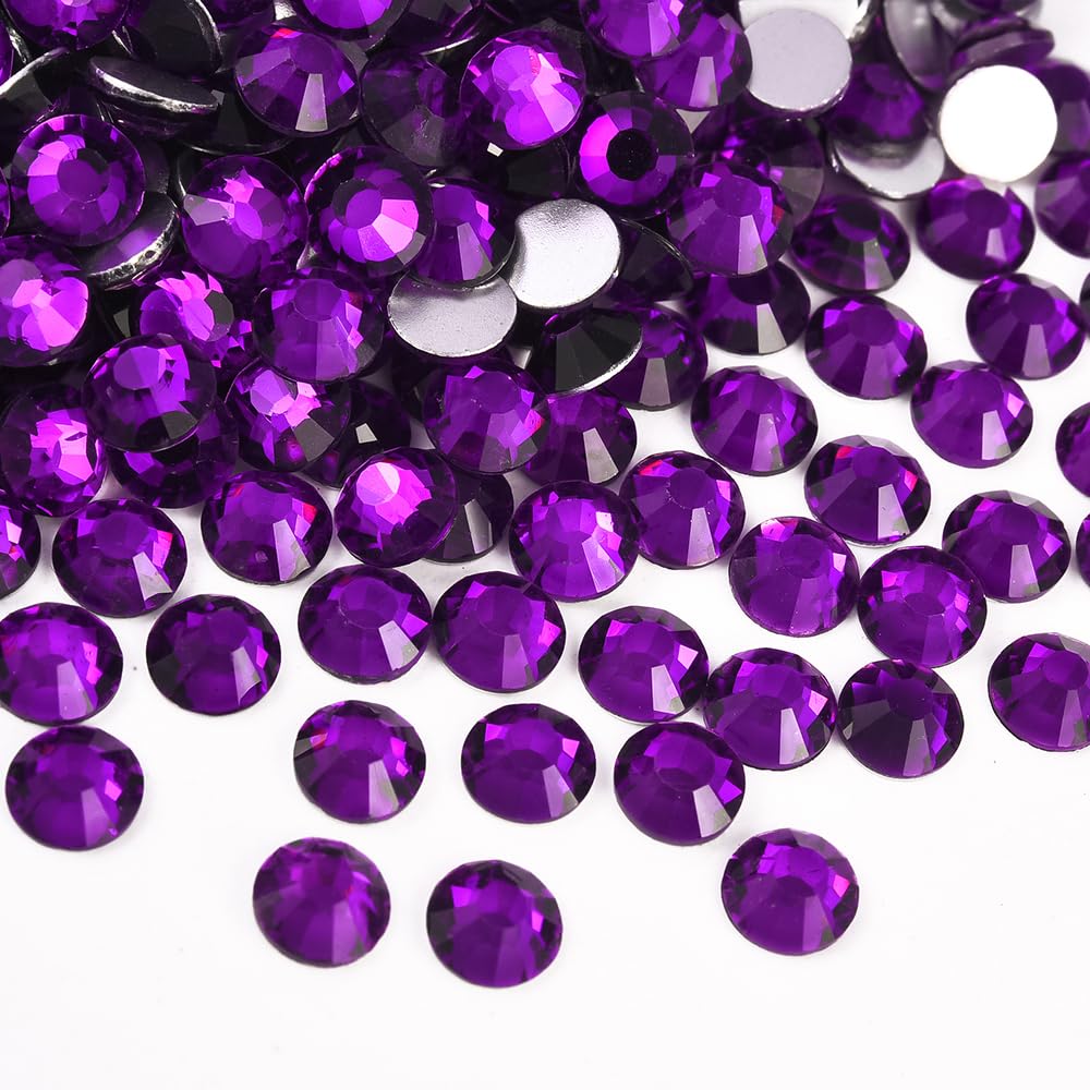 Flat Rhinestones for Nail Art Craft, Glue Fix Violet Mixed SS6-20 2880pcs