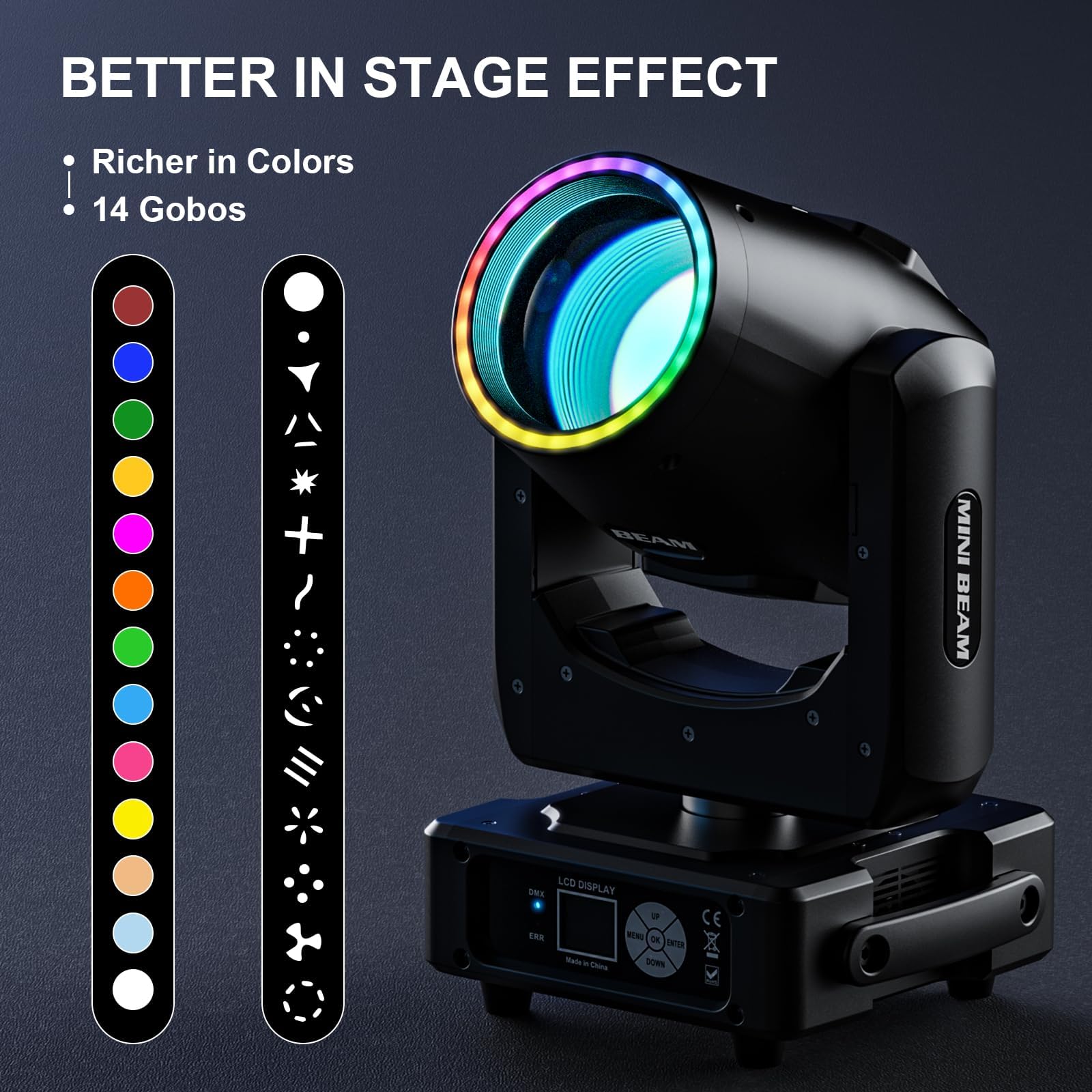 2PCS Teste Mobili LED Con flight case Mini 7R Beam 230W Lampada Luce da Discoteca Luci Palco18CH Moving Head per DJ Bar Festa Palcoscenico Club Illuminazione