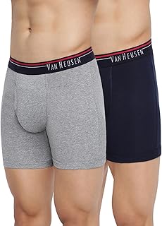 Men Boxer Briefs - 100% Combed Cotton - Pack of 2 - Anti Bacterial, Colour Fresh, Moisture Wicking