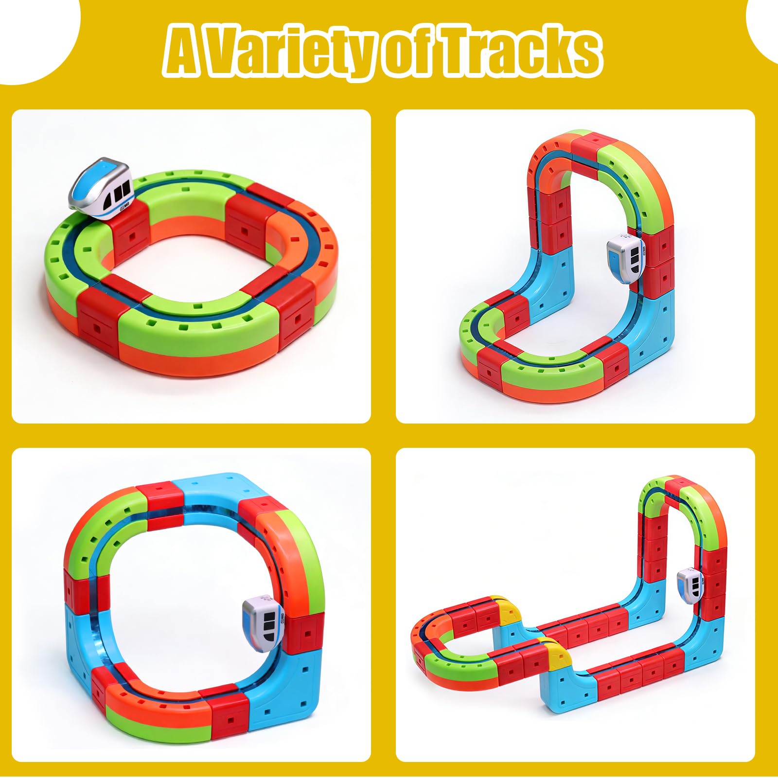 DIY Montaggio Rail Treno Elettrico,Creativo Magnete Treno per Bambini