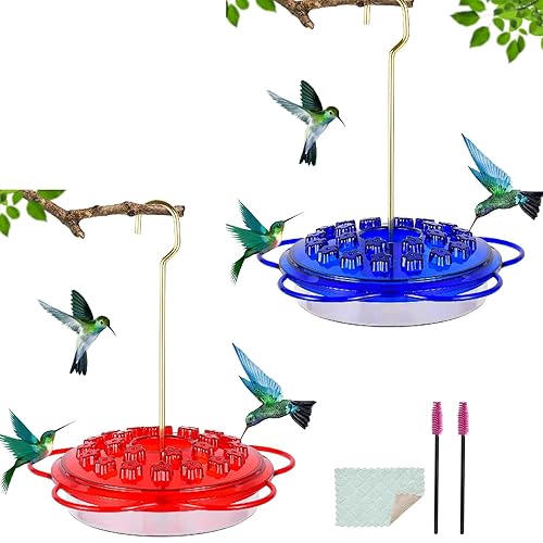 2 PCS Outdoor Hanging Hummingbird Feeders,Leak-Proof,Easy to Clean and Fill,Nectar