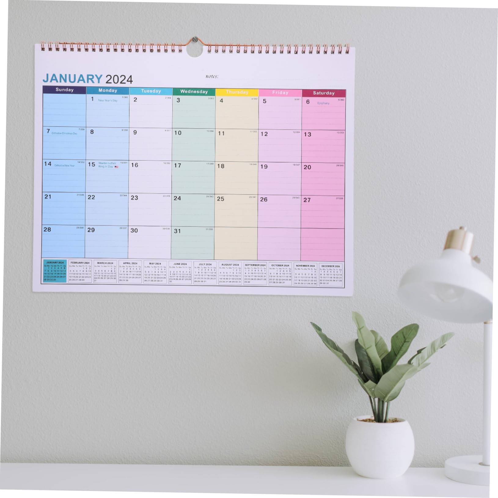 VILLCASE 4stücke Englisch Wandkalender Monate Hängender Kalender Für Zuhause Einfacher Und Stilvoller Design Für Familienplanung Und To-do-listen