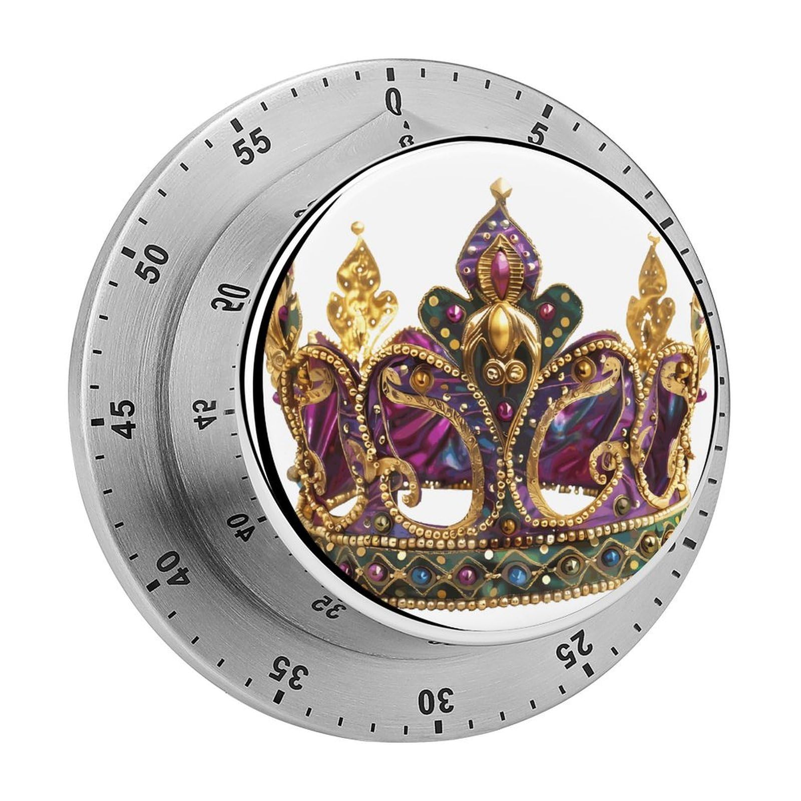 Mardi and Gras Pattern Crown Mechanical Rotary Timer, Used for Daily Timing