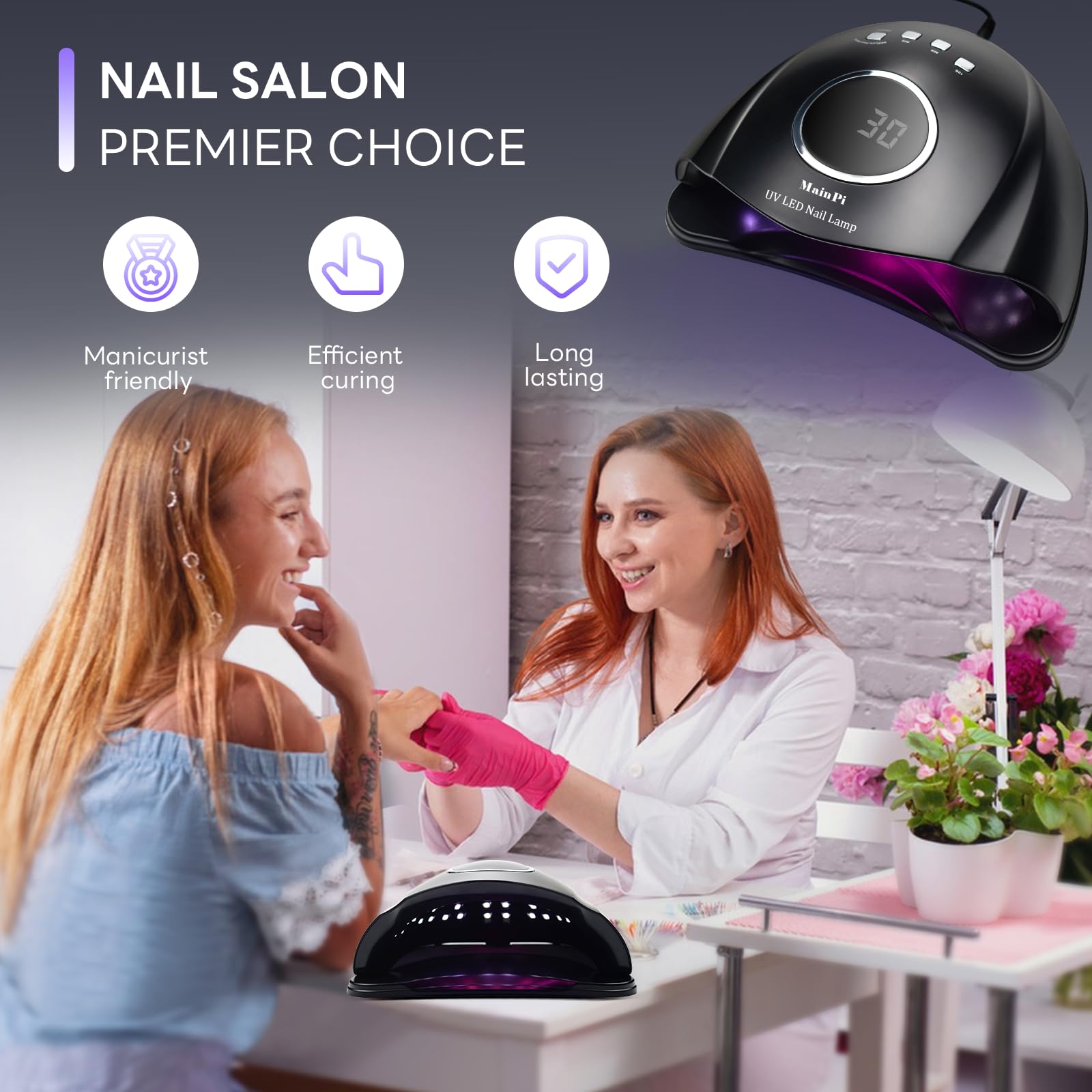 Lampada Unghie UV LED 168W,Professionale UV Unghie con 42LEDs,Asciugatura Rapida Asciuga Smalto Fornetto Unghie,Lampada Con 4 Timer e Sensore Automatico per Manicure/Pedicure (Nero)