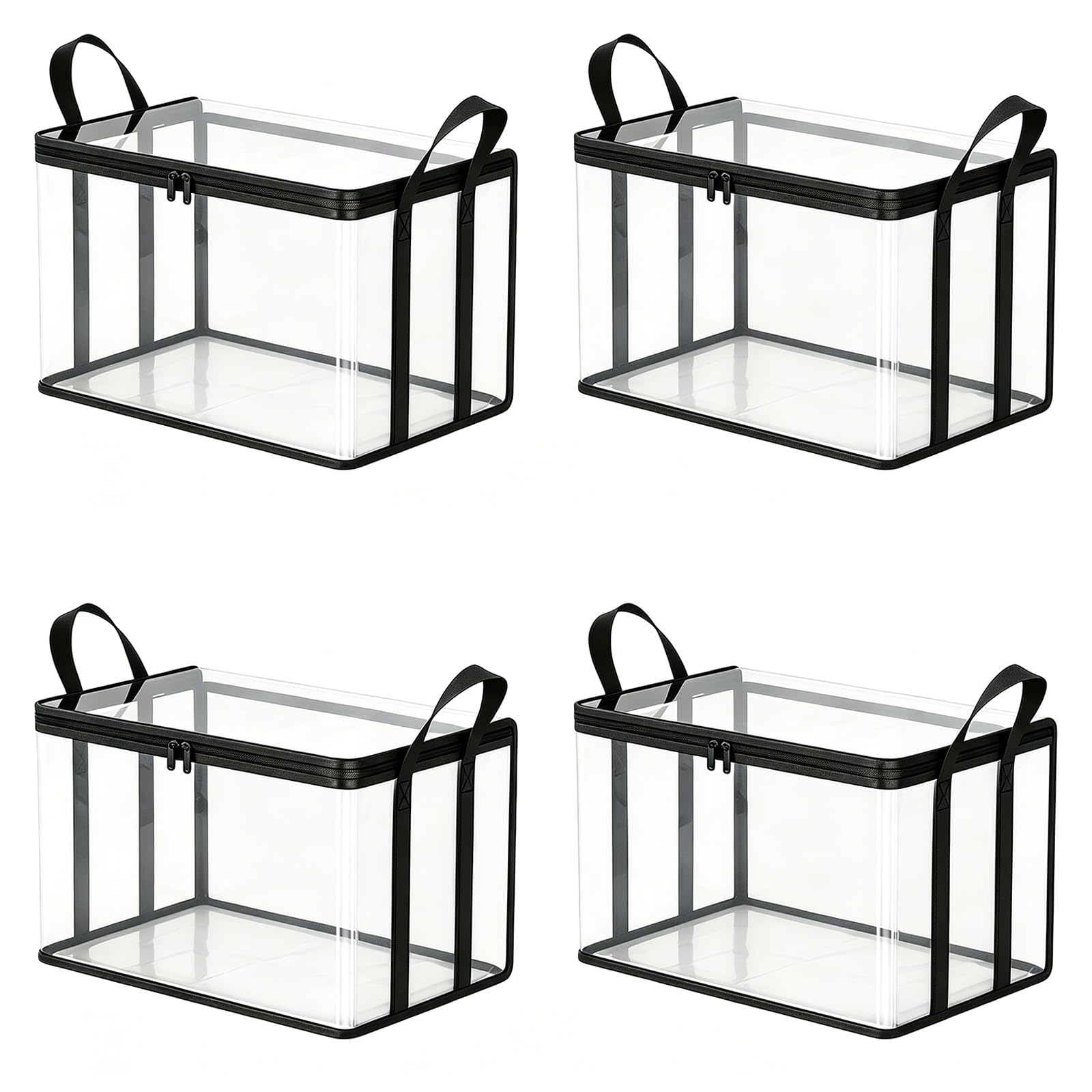 Limtula Large See Through Plastics Storage Bin Oversized Clothes Container Seasonal Clothing Organizer for Closet and Under Bed Organization Large Clear Storage Bins