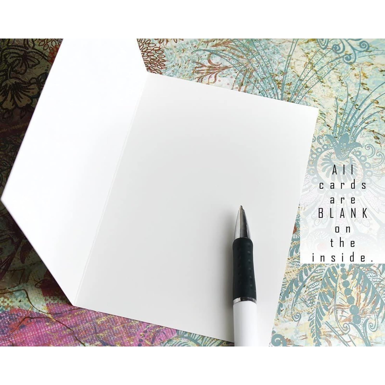 Naixiwen 24 Floral Blank Cards And Envelopes, 4x6 Wildflower Blank Note