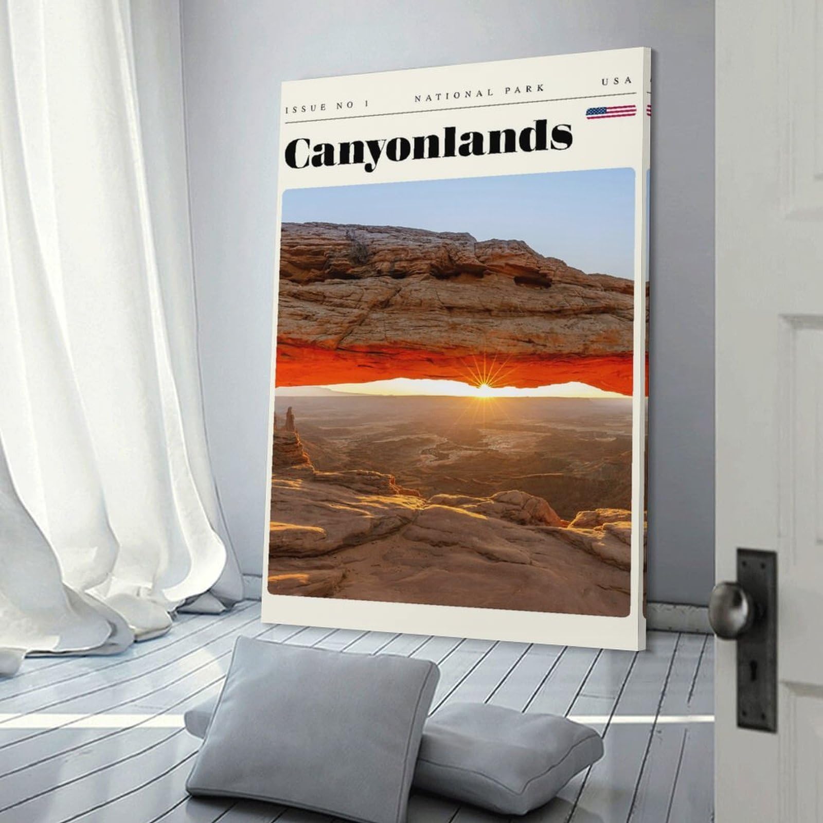 Junmoney Canyonlands National Park Travel Art Hanging Wall Art 08x12inch(20x30cm), for Feature Walls in Flats Or Modern Rooms, Home Wall Art for Statement Displays