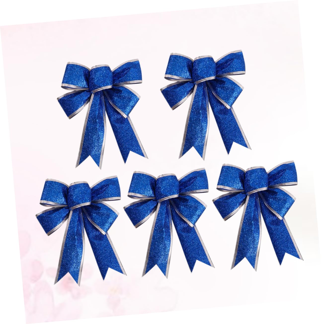 Didiseaon 15piezas Cintas De Raso Azul para Decoración Navideña De Brillantes para Árbol De Navidad y para Decorar Puertas y Mesas