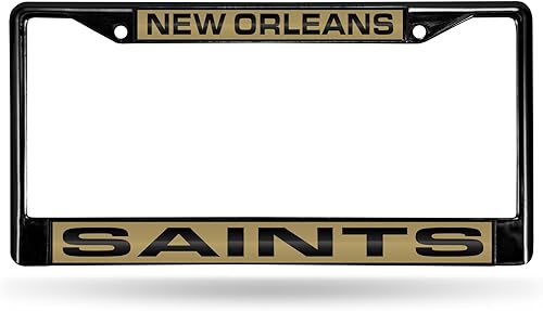 Miniatura 10 de Rico Industries NFL Unisex-Adult NFL Laser Cut Inlaid Standard Chrome License Plate Frame