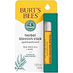 Burt\'s Bees Herbal Blemish Stick, 0.26 Fl Oz (Pack of 2), Tea Tree Oil Infused, Soothing, Exfoliating, Cleansing, Unisex