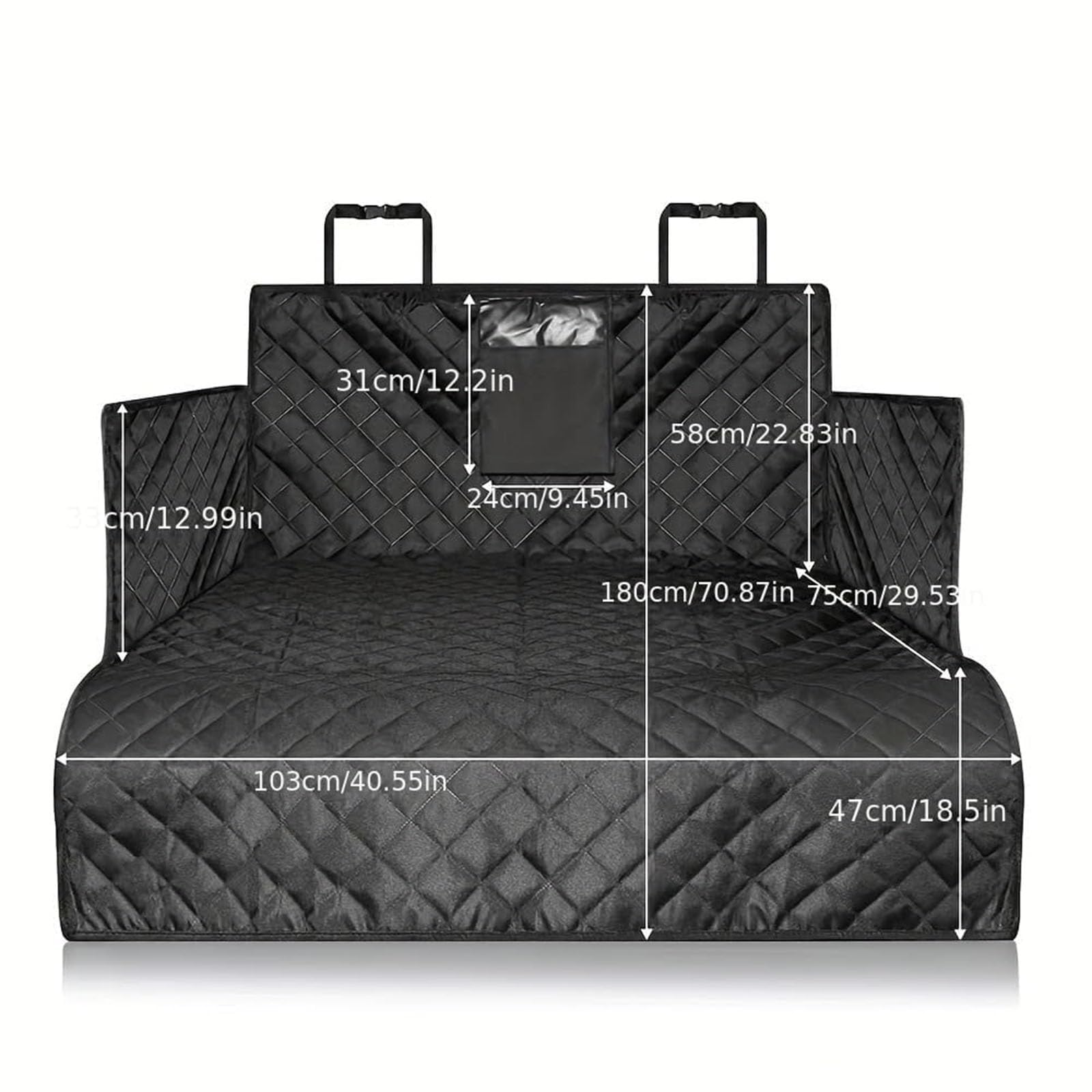 Chien Chien Coffre de Protection pour Skoda Kodiaq (5seats) 2017 2018 2019 2020 2021 2022 2023, Protection Coffre Voiture Chien Anti-Rayures imperméable Housse Coffre Voiture Chien