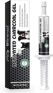 30ml Activated Charcoal Gel for Dogs & Cats - with Kaolin & Pectin for Digestive Support, Helps Reduce Occasional Gas, Bloating & Digestive Odours, Ideal for Dietary Changes & Travel Stress