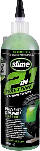 🚫 [CADUCADO] 🔥 Slime 10193-51 2-in-1 Tire and Camera Sealant, Puncture Repair Sealant, Premium, Prevent and Repair, Suitable for All Tires and Off-Road Cameras, 16oz (473 ml)
