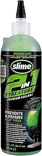 Slime 10193-51 Sigillante 2 in 1 per Camera d’Aria e Pneumatico Antiforatura, Premium, Prevenire e Riparare, per Tutti i T…