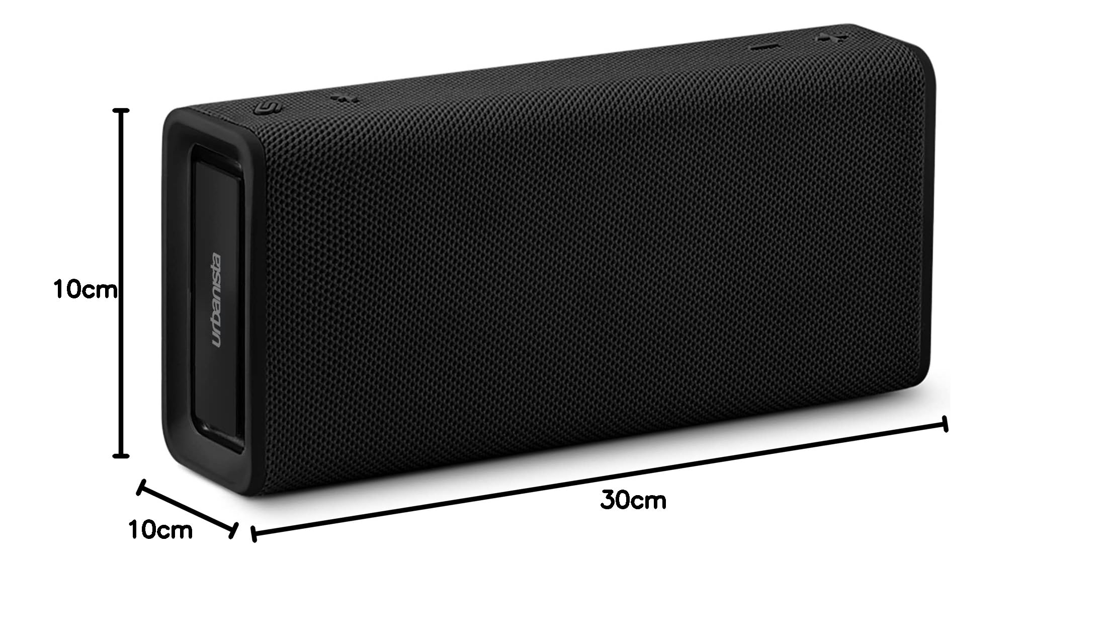 Urbanista Brisbane Plus głośnik Bluetooth 5.3, przenośny głośnik bezprzewodowy z drugim systemem parowania do odtwarzania stereo, czas odtwarzania 60 h, wodoodporność IPX5, ładowanie USB C, czarny
