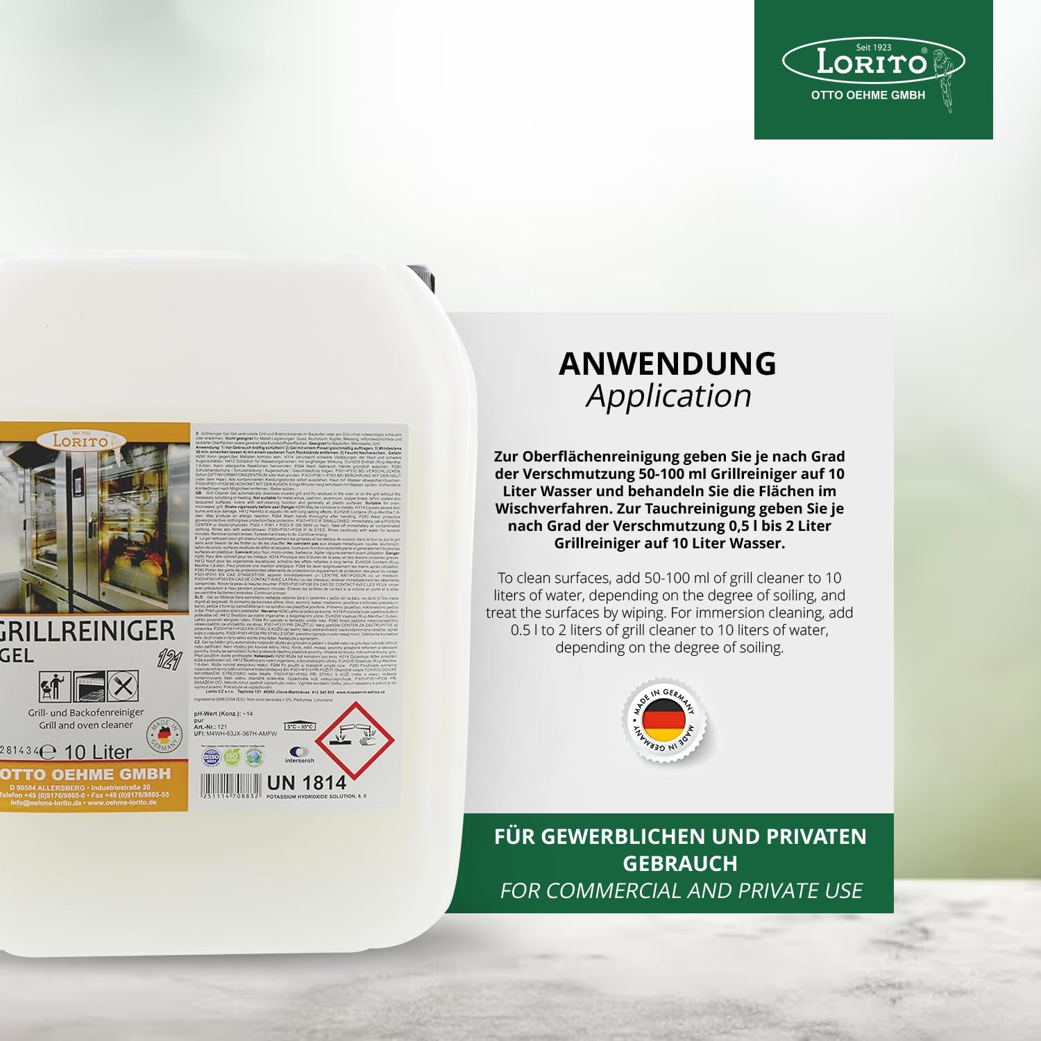 Lorito Grillreiniger Gel 10L