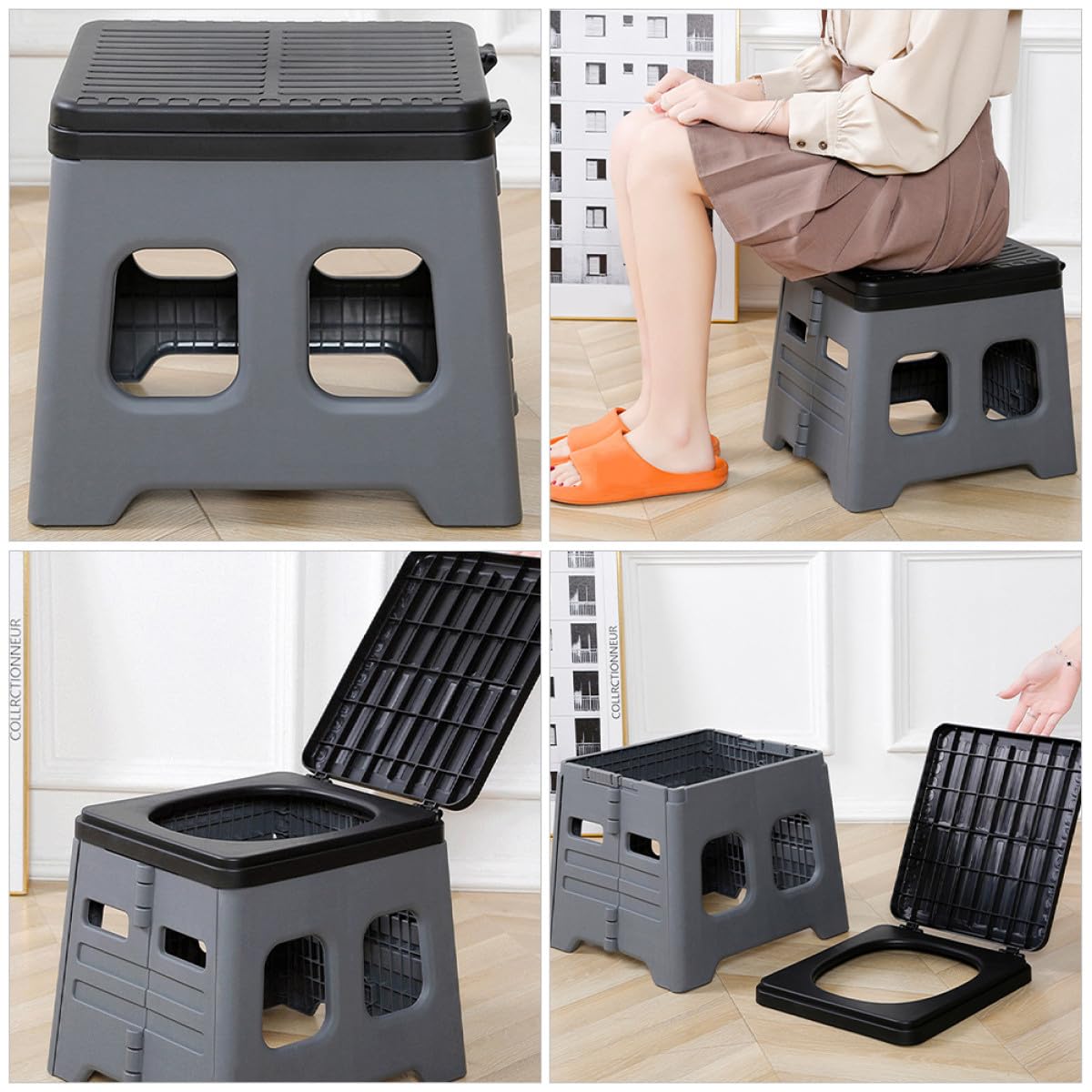 Inodoro Bolsa para Desechos de Plástico para Coche y Camping Plegable Portátil Diseño Plegable en PP
