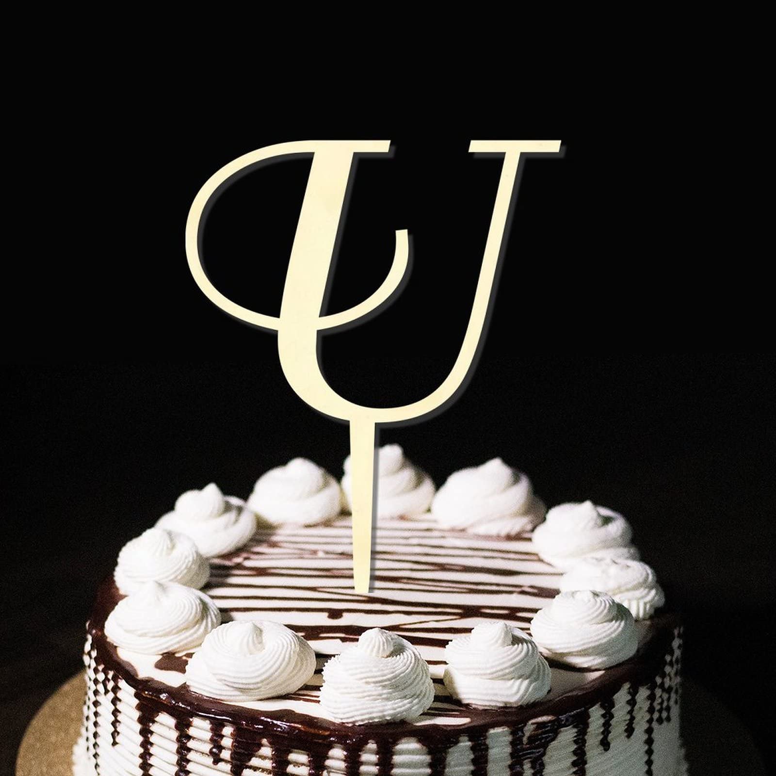 Personalized Any Initial Wood Letter U Cake Topper Initial For Birthday Cake Decorations Rustic Engagement Gifts For Men Women Initial A B C D E F G H I J L M N K O P R S T U V W X Y Z