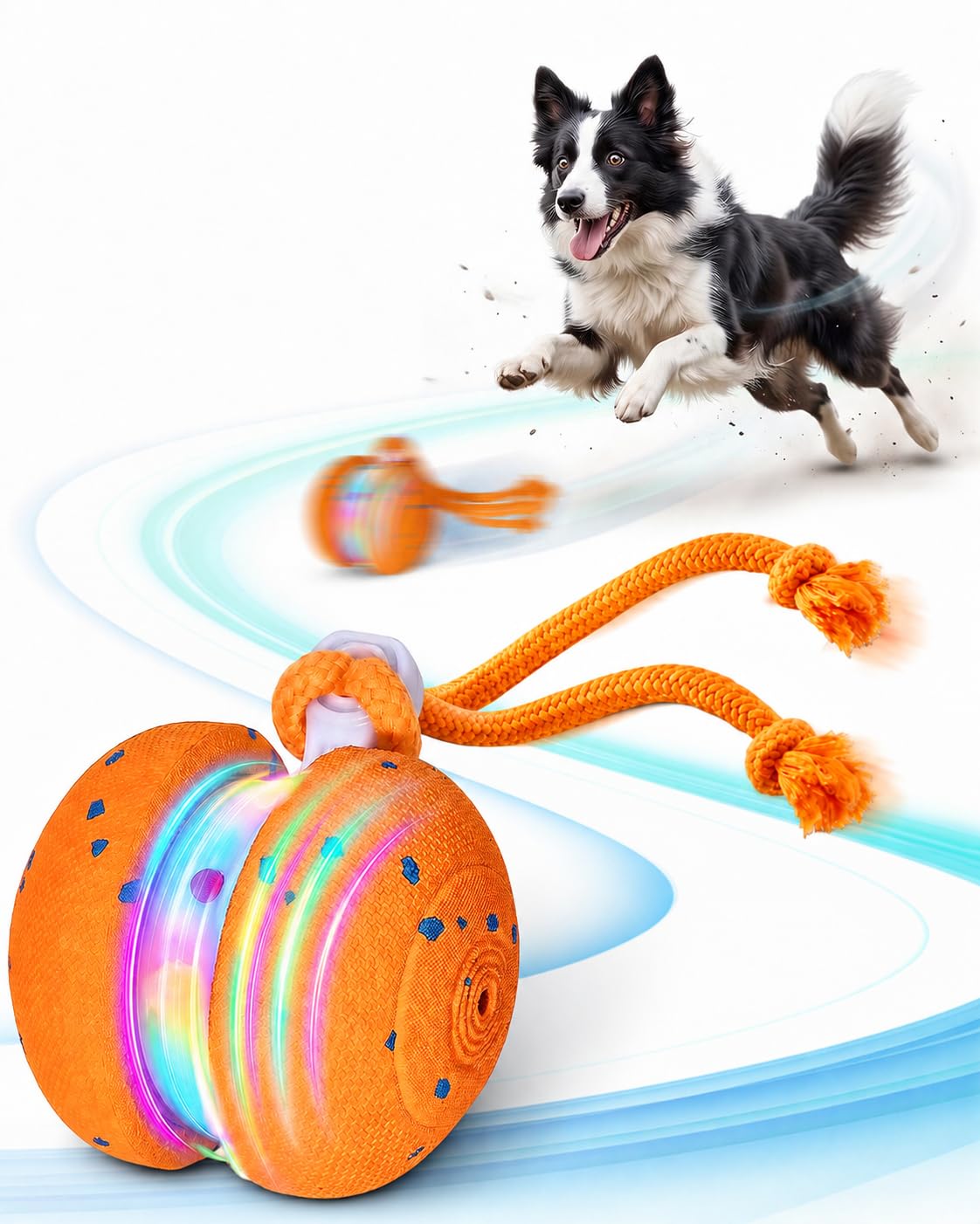 Xeuch Balles interactives à rouler pour chien - Orange