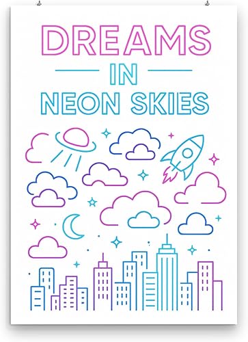 Miniatura 3 de Neonwave Cityscape - Gamer Decor - 13x19 Poster Print - Studio Wall Art