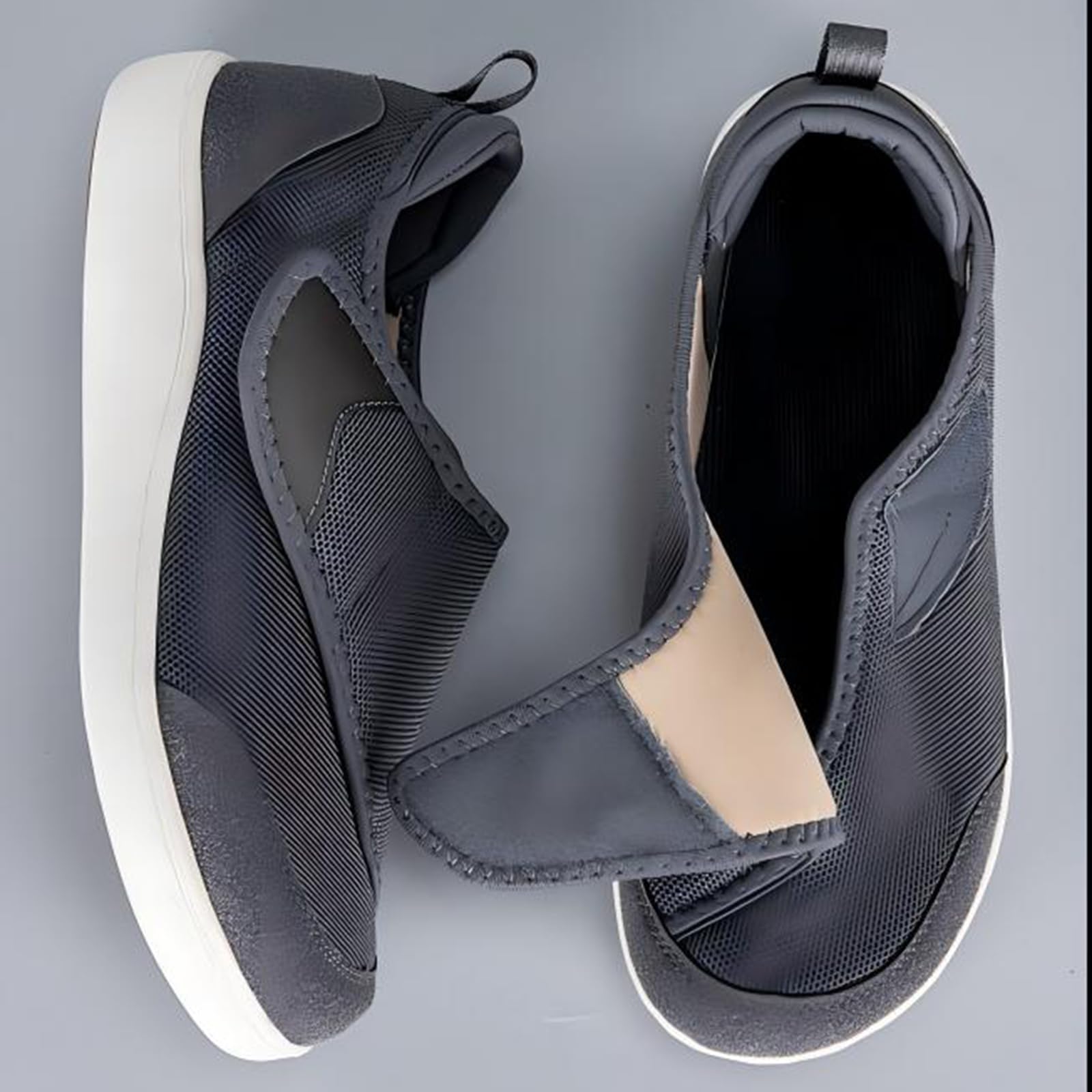Chaussons Diabétiques Homme Femme Extra Large | Respirant Chaussures de Marche Âgées Léger Antidérapant Confortables Orthopédique Pantoufles Chaussons de Réhabilitation
