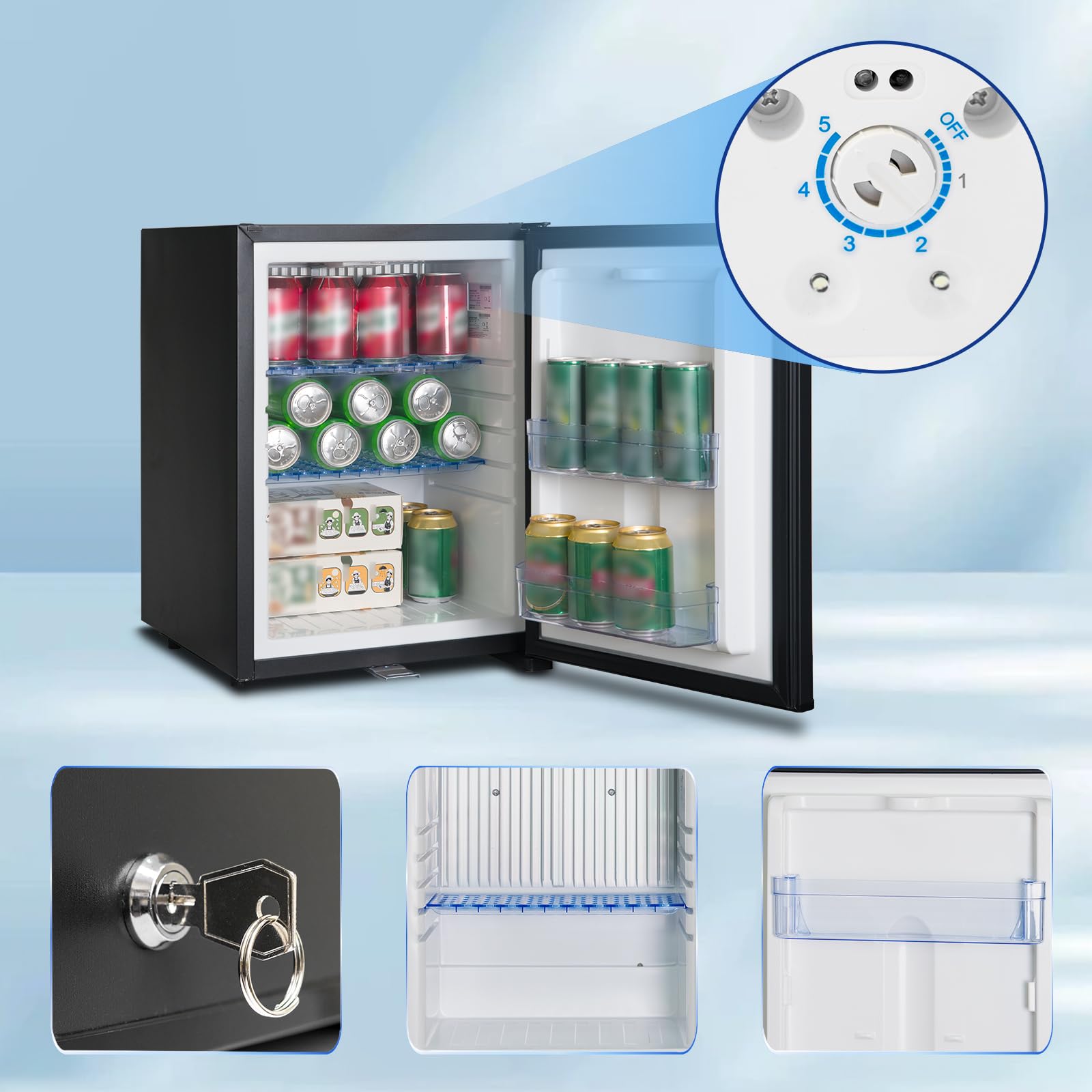 Smad 12V Fridge 40L, 12V 240V 2 Way Camping Fridge for Motorhome ...