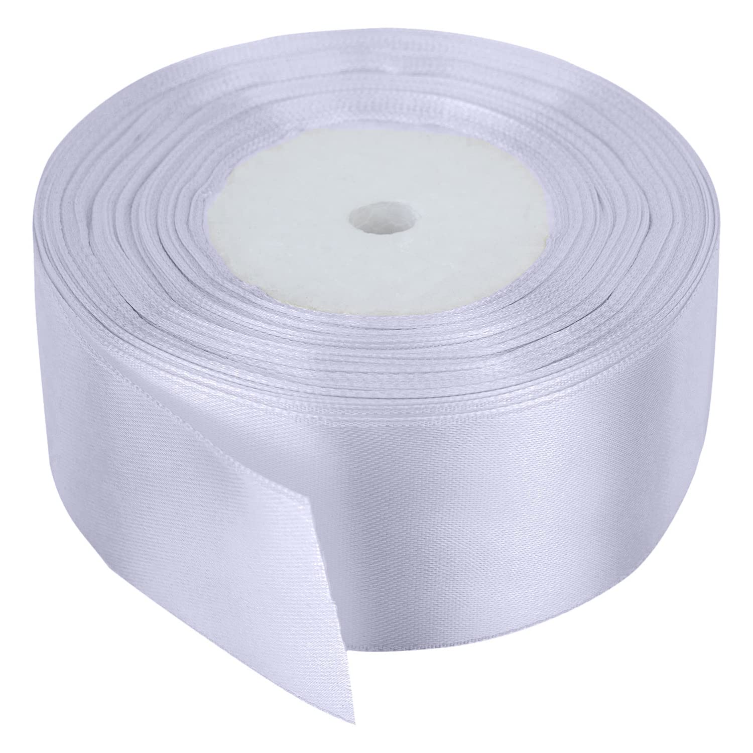 Trimming Shop Lilac Mist Ribbon Roll - 40mm x 25 Metres - Double Sided Satin Brightly Coloured - 100% Polyester - for Gift Wrapping, Decorating, Arts and Craft - Machine Washable — image 1