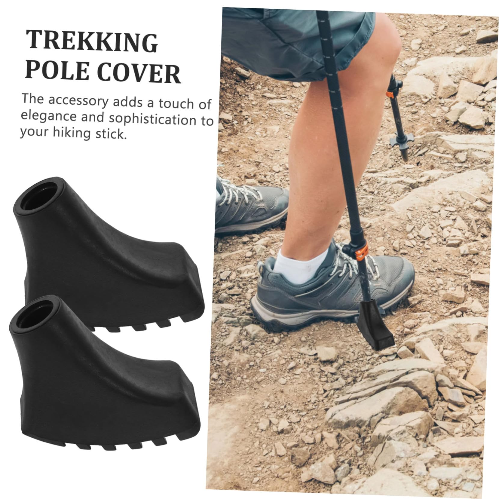 BESPORTBLE wanderausrüstung Wanderschaft Zubehör Hiking Pole Fußabdeckung Trekkingstöcke Schneeschutz Gehstock Trekkingstöcke Anti-Rutsch-Spitze Gummispitzen für Spazierstöcke