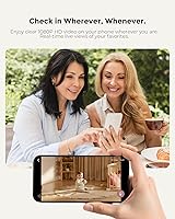 Vista 10 de Momcozy Monitor inteligente WiFi para bebé, monitor de bebé con control de aplicación con cámara y audio, alerta de zona de peligro, detección