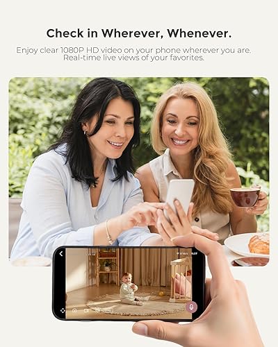 Miniatura 10 de Momcozy Monitor inteligente WiFi para bebé, monitor de bebé con control de aplicación con cámara y audio, alerta de zona de peligro, detección