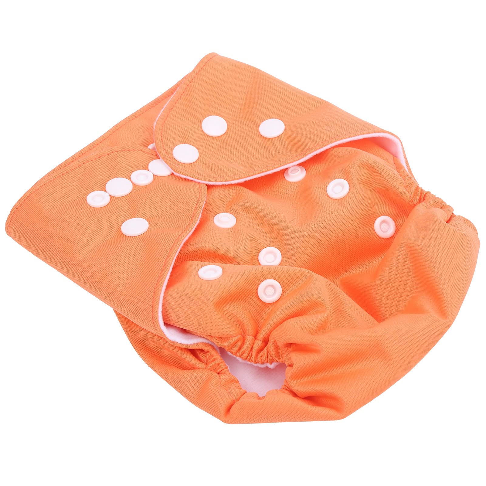 – Pocket Diaper, Reusable Pocket Diaper Easy Adjustment Safe Use for Home for Baby(Orange)