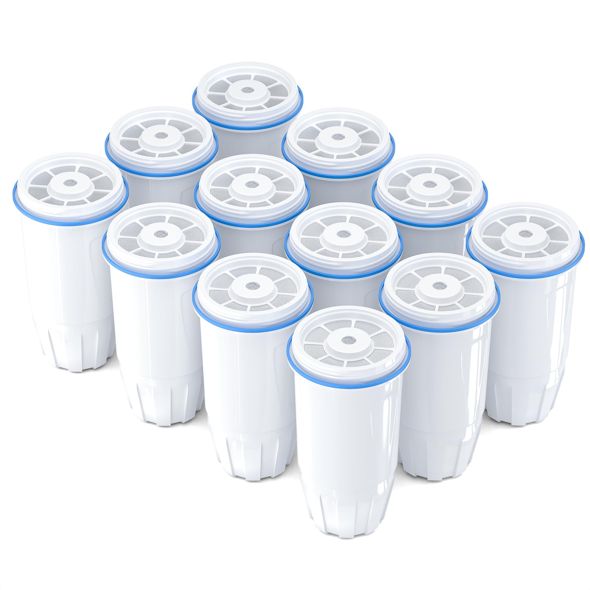 Photo 1 of Upgraded Water Filter Replacement Fit for Zero Pitcher and Dispenser ZR-001 ZR-004 ZP-006 ZR-017, Five-Stage Filter System, Effectively Reducing Lead, Chromium, and Contaminants, 12 Packs, By BOGDA