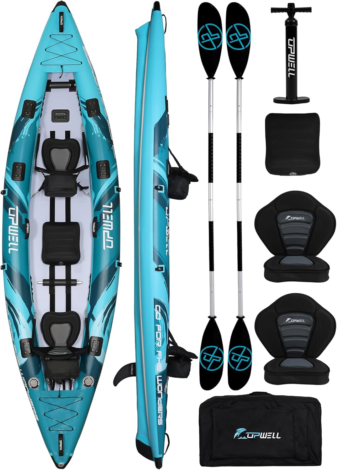 UPWELL 11'/14'6”Inflatable Kayak with Drop Stitch Floor