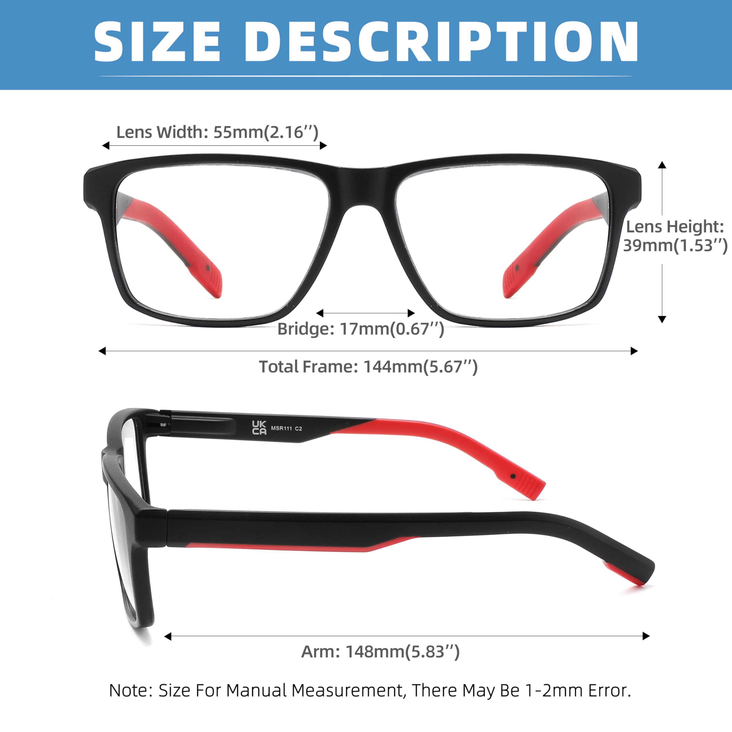 MODFANS Un Pack de 4 Gafas de Lectura Hombre Anti Luz Azul,Varillas de Goma,Lente Clara,Vision Clara,Ligeras Comodas,Colores Mezclados
