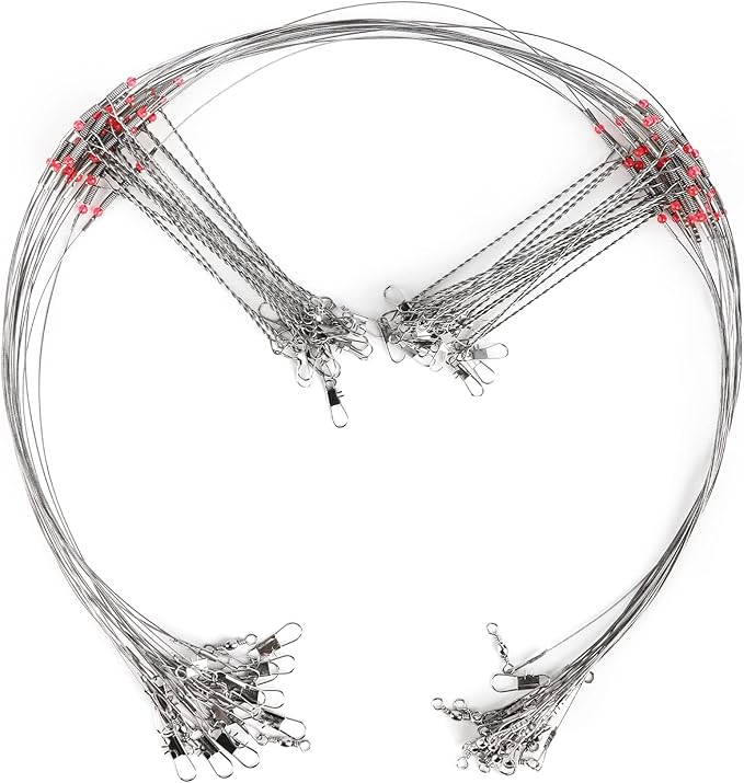 TSV 20 PCS Fishing Leaders Tackle Rigs, HighStrength