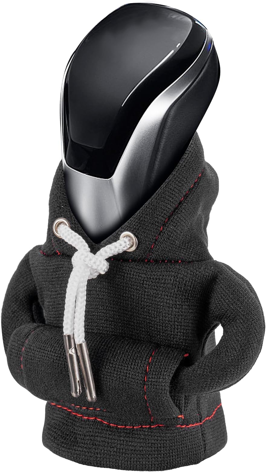 SLLAK Gear Shift Hoodie, Gear Shift Cover, Universal Car Shift Knob Hoodie, Mini Hoodie for Car Shifter, Automotive Interior Cute Gadgets, Car Accessories and Decorations