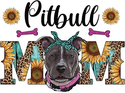 Miniatura 2 de Pitbull - Calcomanía impermeable de 5 pulgadas para ventana de pared, girasol, amor, mascota, pata, perro, gato, familia, pájaros, mascotas, cerdo,