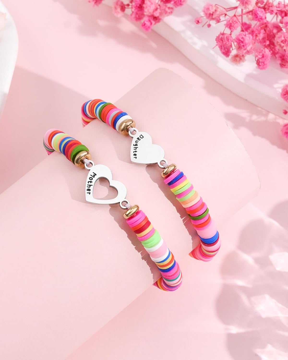 BOCHOI 2/3/4Pcs Mother Daughter/Son Bracelets Mom and Daughter/Son Gift Mommy and Me Matching Heart Dinosaur Bracelets Christmas Birthday Gifts - Image 4