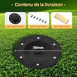 [AGGIORNAMENTO] Disco lama + 6 Lame di ricambio Compatibili con Eufy E15 E18, TerraMow V600, V1000, S800 S1200, Disco Lama per Robot Tagliaerba, Disco Rotante per Robot Tagliaerba - 4