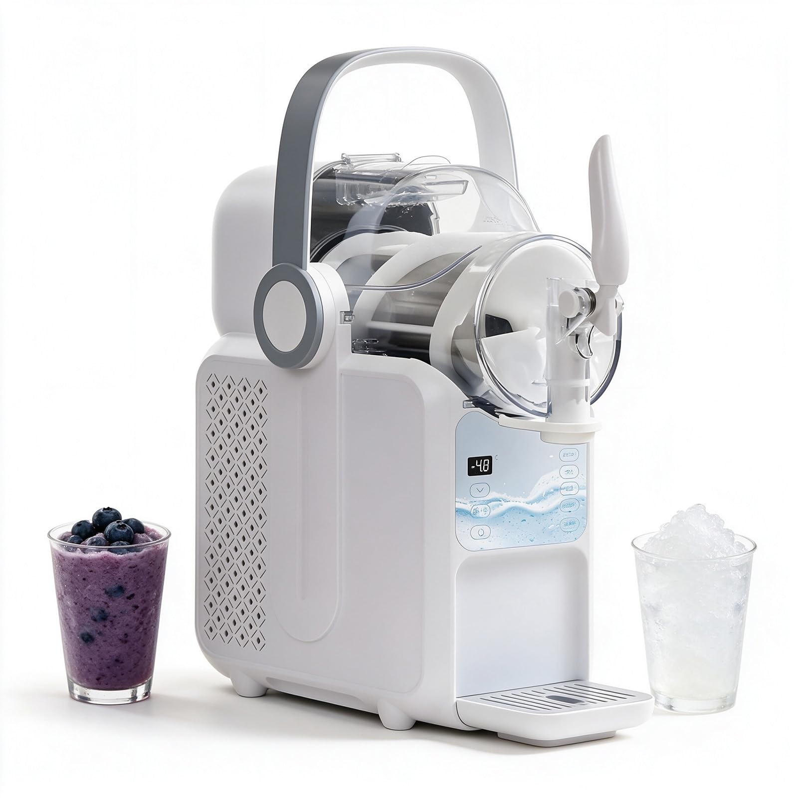 GESAIDES Ice Cream Maker, Slushie Machine for Home, Slushy Machine Margarita Machine with 6 Preset Programs for Ice Cream, Milkshake, Cocktail, Frappés