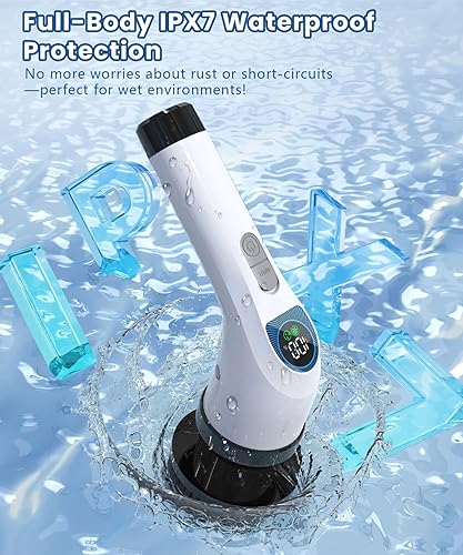 Miniatura 3 de Limpiador eléctrico giratorio, cepillo de limpieza inalámbrico con 10 herramientas de limpieza, batería de larga duración de 2 horas, mango