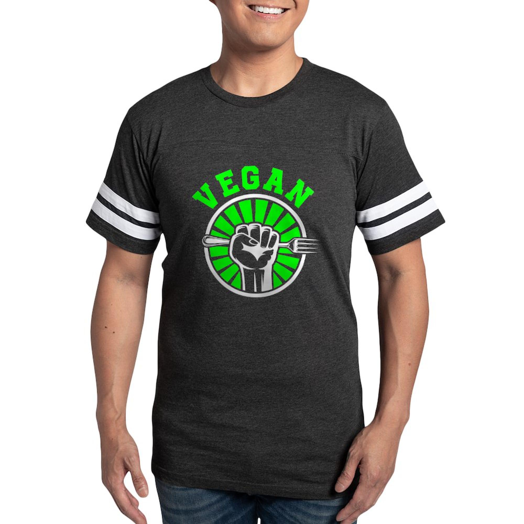 CafePress Vegan Veganism Vegetarian Animal Liberatio T Shirt Men's Football T-Shirt Smoke Gray