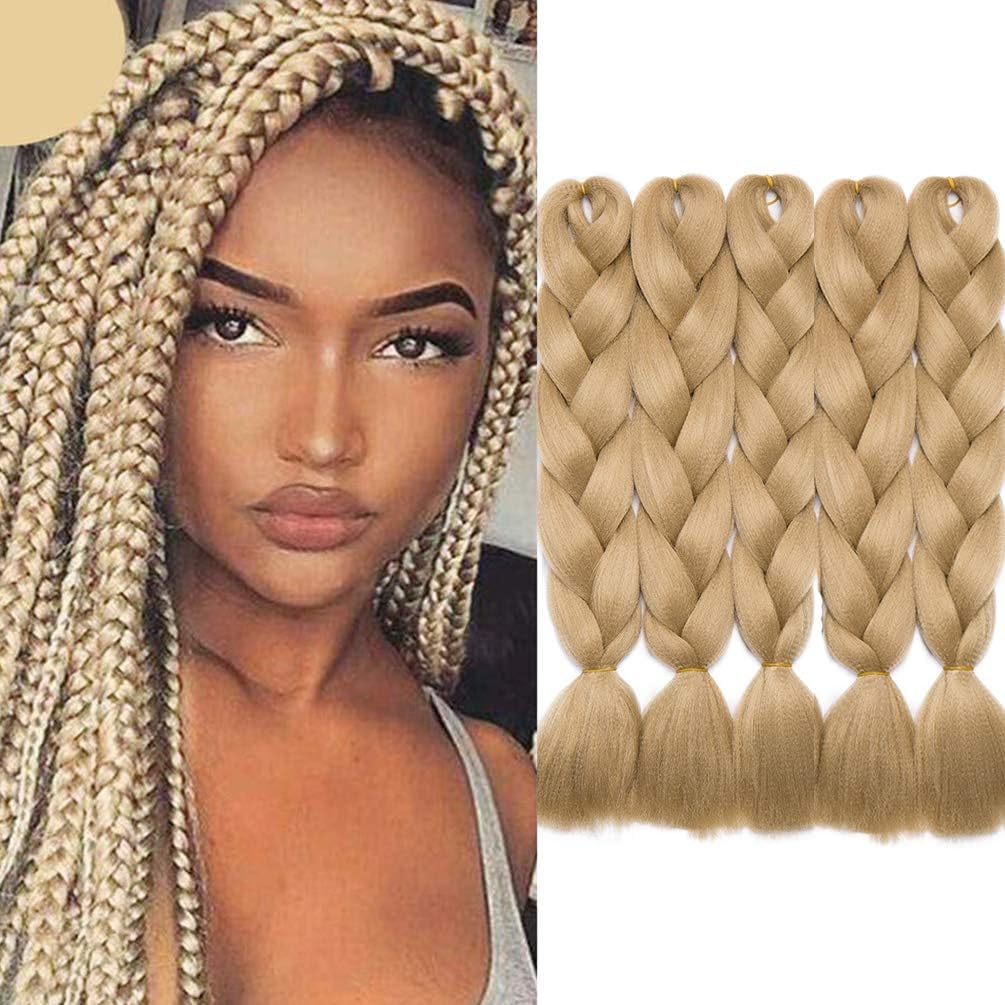 5 pcs 24 Inch Braiding Hair Extensions Ombre Jumbo Braiding Hair Braid Hair Extensions for