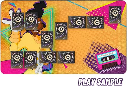 Miniatura 5 de Lorcana Powerline TCG - Alfombra de juego antideslizante de 24 x 14 pulgadas, con bolsa de alfombrilla y borde cosido, sin zona de juego, GFA