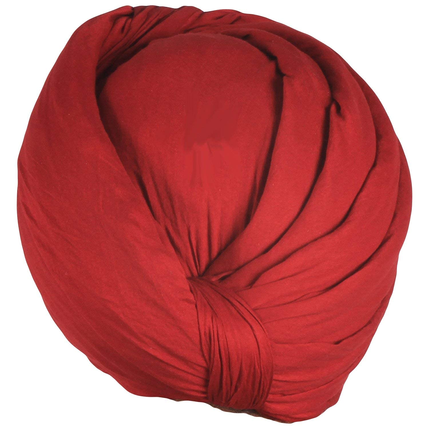 Sharvgun Men's Maroon Casual Cotton Turban Traditional Indian Sardar Pagg Sikh Punjabi Pagri Shahi Dastar Cap Head Wrap 5.5 Meter