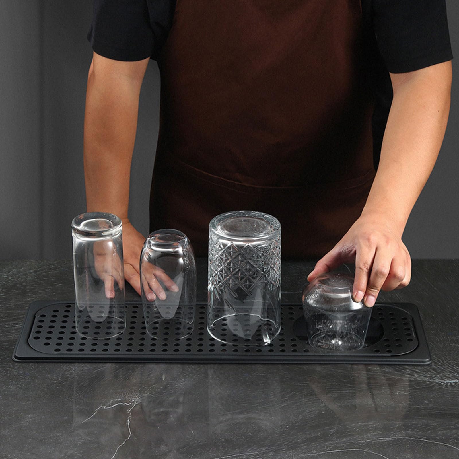 Enjuagadora De Jarras, Enjuagadora De Vasos para Barra De Cocina Lavavasos Chorro Automático De Alta Presión para Bares, Restaurantes Y Cafeterías,Small