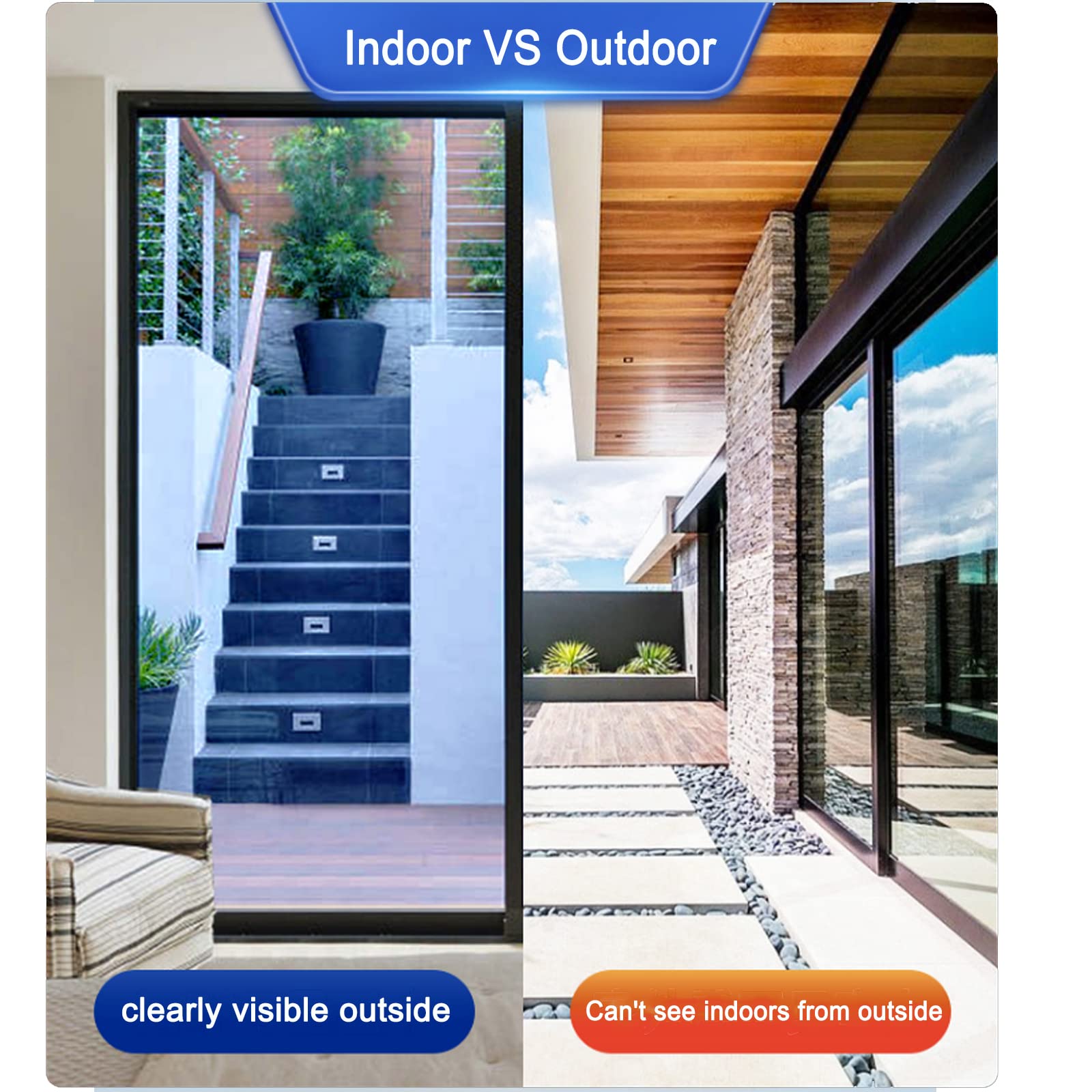 Film Miroir Auto Adhésif Film Fenetre Anti Regard sans Tain Anti Chaleur Anti UV Anti Lumière Protection de la Vie Privée pour Maison Bureau Magasin,Personnalisable (W*L:152x200cm(60x79in))
