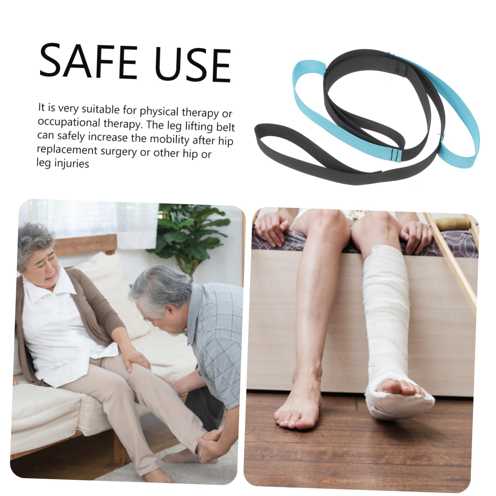 Beavorty 1set Leg Mobility Leg Strap Rigid Assist Device Leg Lifter Grip Foot Lifter Elderly Handgrip Lifter Strap for Leg Lift Leg Lifting Auxiliary Leg Lifter Pp 2pcs