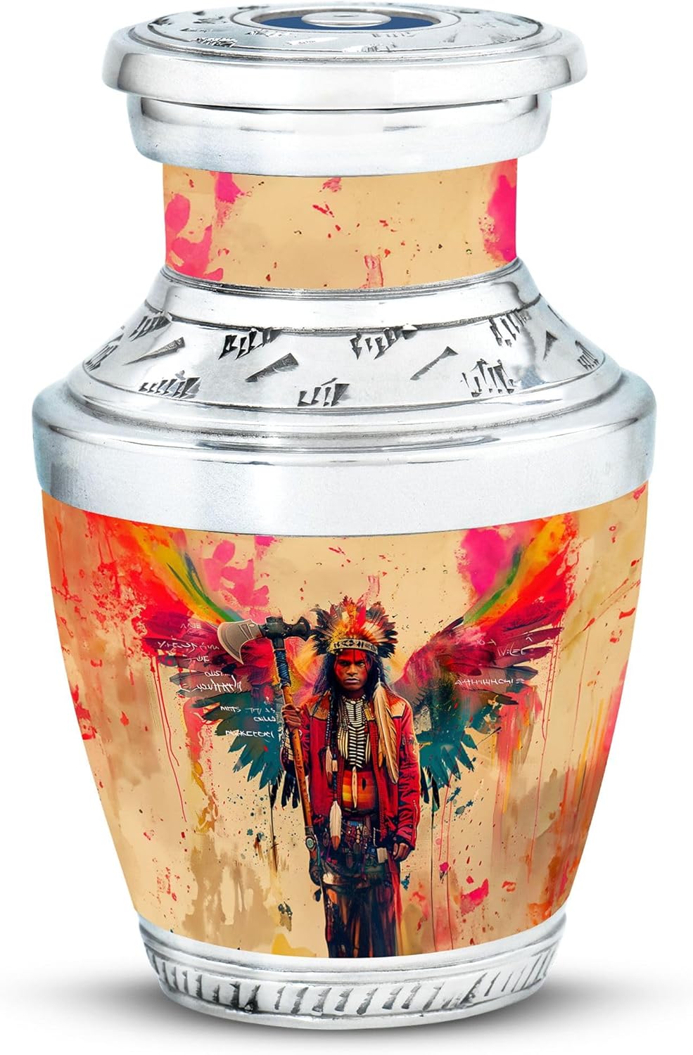 Native American Urns for Human Ashes - Mini Urns for Human Ashes - Funeral Urns for Adult Ashes Women - Ashes Holder - Ashes Urn Adult (3 inch Pack of 1)